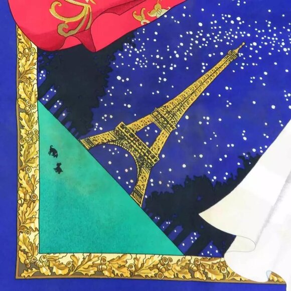 Auth HERMES Carre 90 Scarf Multicolor Silk - Picture 7 of 9